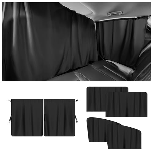 5PCS Car Window Shades Kit,Car Privacy Window Cover for Light Blocking and Privacy,Universal CCar Sunshade for Baby CCar Accessories Interior for Sleeping Traveling Camping (5PCS) - color: 5PCS