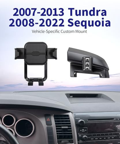 Auto Clamp Car Phone Holder for Toyota Tundra 2007-2013, Sequoia 2008-2022 - size: For 2007-2013 Tundra