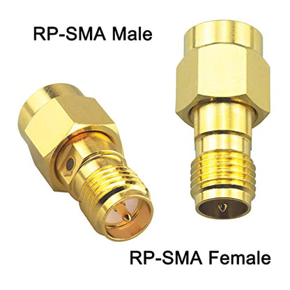 RP-SMA Male To RP-SMA Female Connector Upgraded Gold-Plated Adapter DC-18GHz VSWR ≤1.15 For FPV Drone Signal Booster Wireless LAN Device Pack Of 2 - size: RP-SMA Male to RP SMA Female