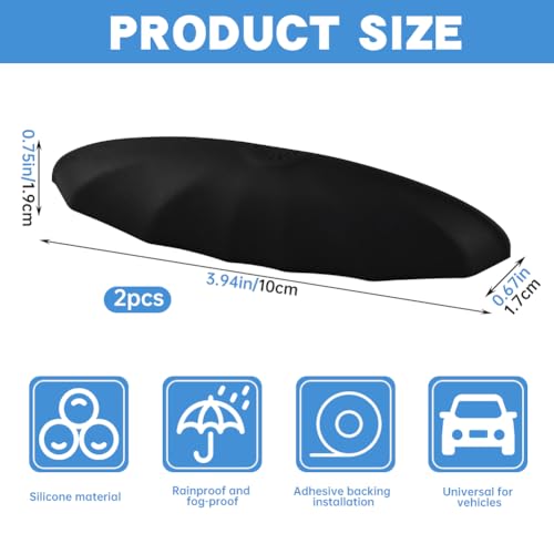 2Pcs Car Rear View Backup Camera Cover, Silicone Car Backup Camera Protective Sticker for Most of Cars, 3.93x0.78x0.78inch
