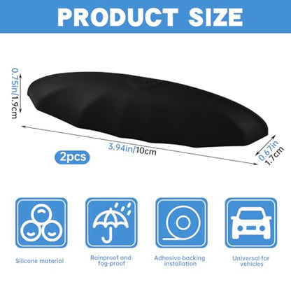 2Pcs Car Rear View Backup Camera Cover, Silicone Car Backup Camera Protective Sticker for Most of Cars, 3.93x0.78x0.78inch