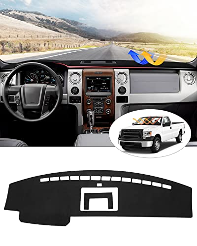 CARTIST Dash Cover Compatible with Ford F-150 F150 Pickup 2009-2014 Accessories Dashboard Cover Mat Non-Slip Pad Carpet Sunshield Protector (with Light Sensor) - size: Ford F-150 F150 Pickup 2009-2014