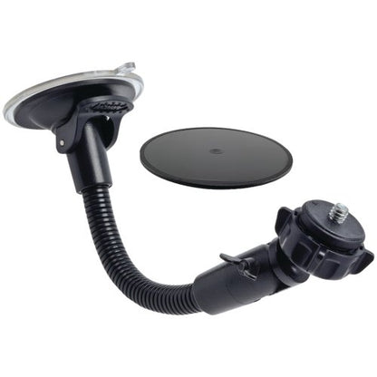 Arkon Mounts - Windshield Suction Car Mount | Flexible Positioning with 360° Swivel Ball Adapter | 8.5 inch Gooseneck | Holds up to 1 Pound | Fits Small Digital Cameras with 1/4 inch
