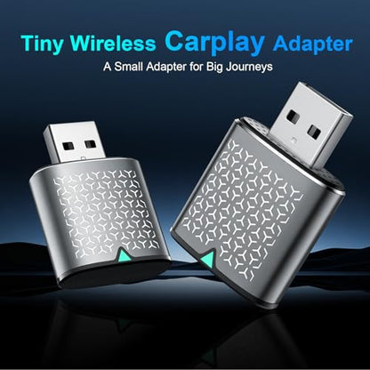 Wireless Carplay Adapter for iPhone, Bluetooth Car Play Dongle - color: Grey