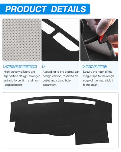 CARTIST Dashboard Cover Compatible with Nissan Titan 2004-2012 Accessories Dash Cover Mat Pad Black(Without Cutout for Navi/Sensor) - size: 04-12 Titan(Black)