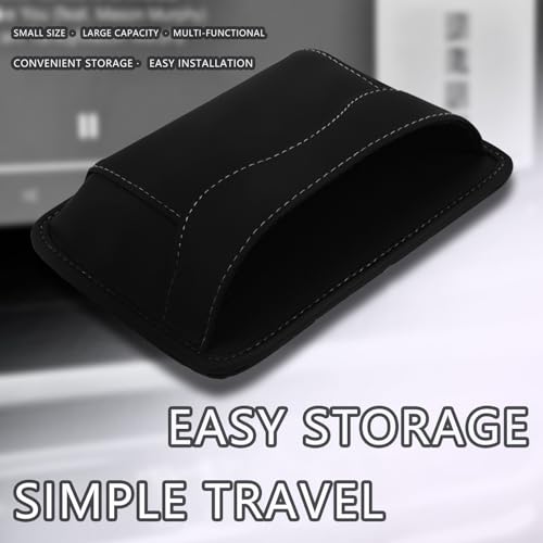 Black Car Seat Side Pocket Organizer - Change Holder, Pouch, Leather Cell Phone Sunglasses Holder, Seat Gap Filler Accessories Organizer