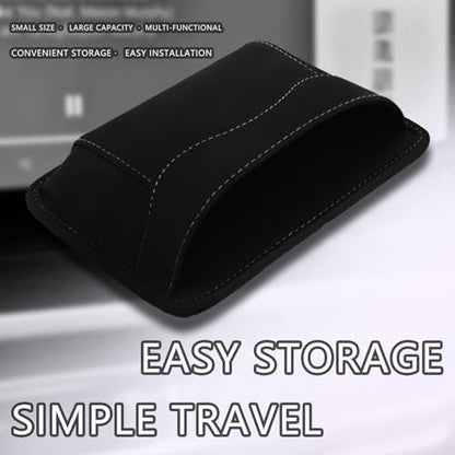 Black Car Seat Side Pocket Organizer - Change Holder, Pouch, Leather Cell Phone Sunglasses Holder, Seat Gap Filler Accessories Organizer