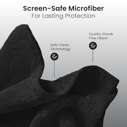 EVEO Electronic Wipes Screen Cleaner - Screen Wipes TV Screen Cleaner Wipes, Computer Screen Wipes, Laptop Screen Cleaner, ipad & Monitor Cleaner, Screen Cleaning Wipes - [90 Wipes + Microfiber Cloth] - size: 1 Count (Pack of 90)