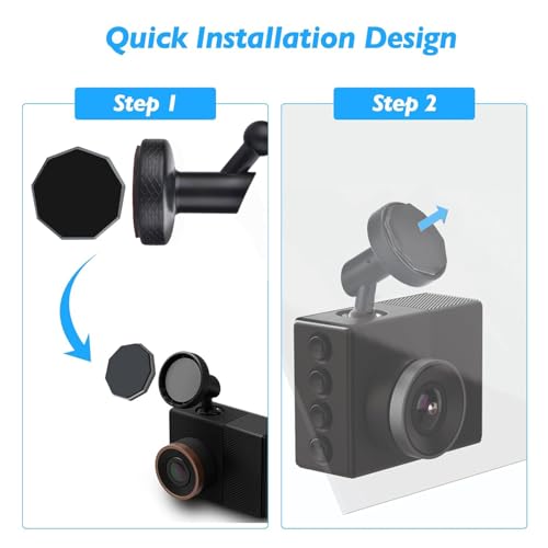 Dash Cam Holder,Magnetic Mount for Garmin Dash Cam,with 2 Magnetic Piece,Compatible with Garmin Dashcam Mini 2/65W/66W/67W/Mini/Mini 3/Tandem/X110/X210/Speak(low-profile magnetic camera mount) - style: low-profile magnetic camera mount