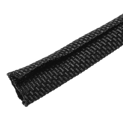 MECCANIXITY Braided Wire Loom, 7ft(2 m) - 1/8"(3mm) Wire Split Braided Cable Management Sleeve Automotive Woven Mesh Split Loom Tubing for Multi-Cable Management, Black - color: Black, size: 7ft(2 m) - 1/8"(3mm)
