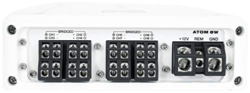 Rockville Atom 8W White 8-Channel Marine/Boat Amplifier Amp - color: White