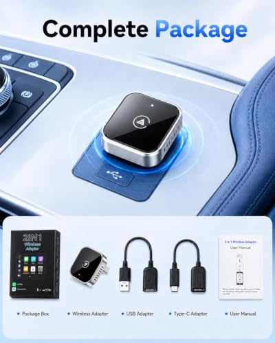 Wireless CarPlay Adapter, 2026 Upgraded Wired to Wireless CarPlay - color: Orange