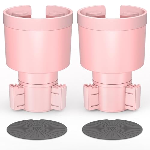 SEVEN SPARTA Car Cup Holder Expander for 32-40oz Large Bottles & Tumblers - color: Pink, size: Medium*2