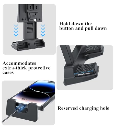 OHLPRO Car Tablet Holder - Heavy Duty Drill Base, Tablet Mount for Truck Compatible with iPad Samsung Tab 5"-13" Tablets and Phones, iPad Stand for Wall/Business/Vehicle/Desktop, etc.-4-inch Arm - size: 4-inch Arm