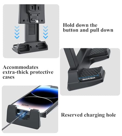 OHLPRO Car Tablet Holder - Heavy Duty Drill Base, Tablet Mount for Truck Compatible with iPad Samsung Tab 5"-13" Tablets and Phones, iPad Stand for Wall/Business/Vehicle/Desktop, etc.-4-inch Arm - size: 4-inch Arm