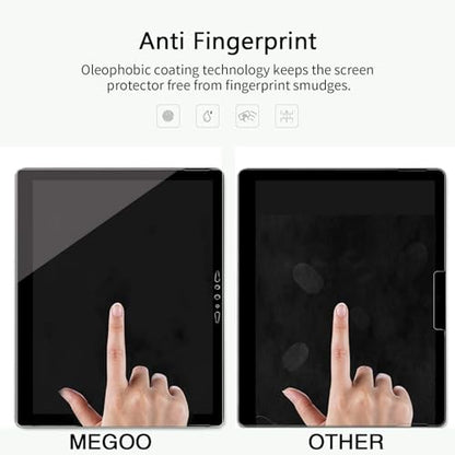 Megoo Screen Protector (2 Pack) for Microsoft Surface Go 4/3/2/1, 9H Tempered Glass, Anti-Drop, Hydrophobic, Oleophobic, 24.1 x 17.1 cm, 10.5 inch, 2 Pieces - size: 10.5" Go 2-4