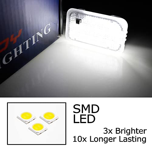 iJDMTOY Super Bright Xenon White Full LED Trunk Cargo Area Light Assembly w/Switch Compatible With Subaru Impreza WRX XV Crosstrek Ascent, Powered by 18-SMD LED Diodes