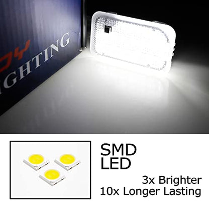 iJDMTOY Super Bright Xenon White Full LED Trunk Cargo Area Light Assembly w/Switch Compatible With Subaru Impreza WRX XV Crosstrek Ascent, Powered by 18-SMD LED Diodes