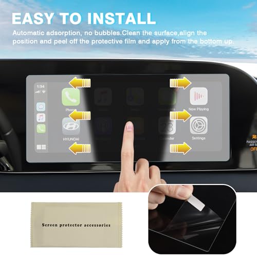Karltys [Upgrade 2 Pack Screen Protector for 2020-2022 Hyundai Palisade 10.25-Inch [No Glare & Fingerprint] Tempered Glass Hyundai Palisade Accessories - size: 10.25 Inch 2020 2021 2022 Hyundai Palisade