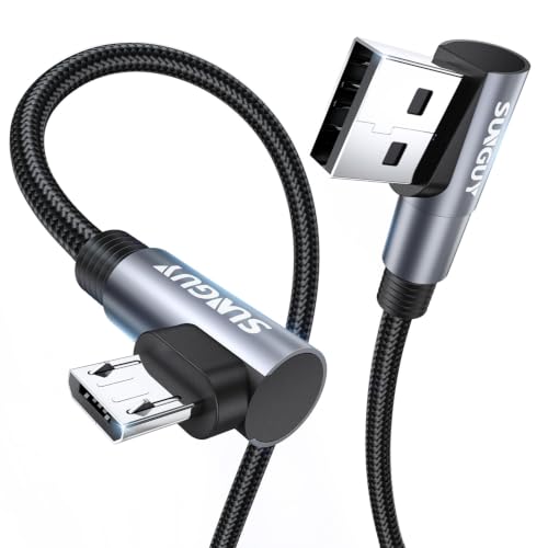 SUNGUY Micro USB Cable Right Angle for Android 2-Pack 2FT - size: 2FT