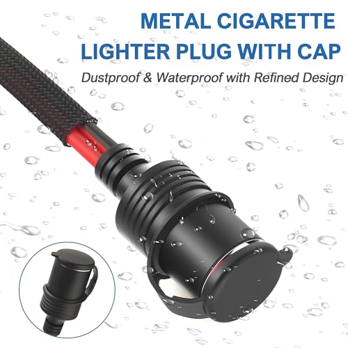 7 Pin to Cigarette Lighter Adapter,10AWG 7-Way Power Access Cable