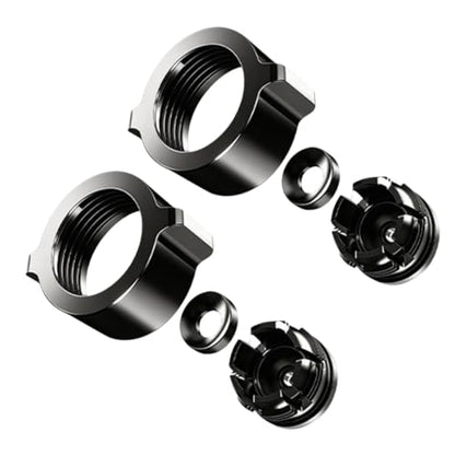 2 Set of 17mm Ball Head Adapters Nut for Vehicle Phone Mount Brackets Windshield Suction Cup Stand Aluminum Screw Nut Cap Pad Car Phone Holder Accessories - color: Black