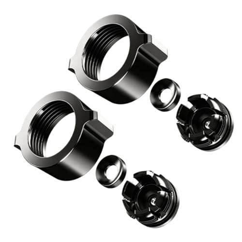 2 Set of 17mm Ball Head Adapters Nut for Vehicle Phone Mount Brackets Windshield Suction Cup Stand Aluminum Screw Nut Cap Pad Car Phone Holder Accessories - color: Black