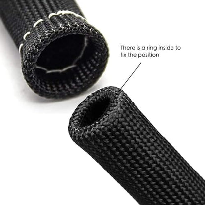 Spark Plug Wire Heat Shield Spark Plug Wire Heat Shield Sleeve Spark Plug Boot Protector Boots Wrap for SBC BBC 350 454 8PCS Plug Wire Covers - 2500F High Temp Protection（Black) - color: Black