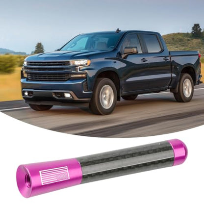 BESULEN 3.1 Inch Car Short Antenna, American Flag Design, Pink - color: Pink, size: 3.1 Inch