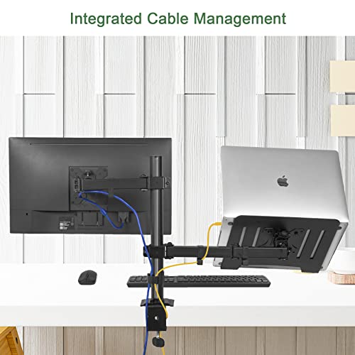 Monitor and Laptop Mount for 13"-27" Screens and Notebook up to 17 inch