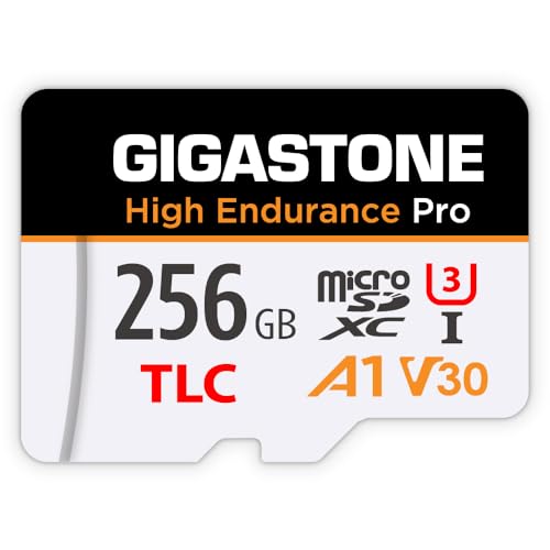 【5 Yrs Free Data Recovery】【Dash Cam】 GIGASTONE 256GB Micro SD Card, TLC High Endurance Pro, Speed Up to 100MB/s, Compatible with REDTIGER Rove VIOFO VANTRUE PRUVEEO ARIFAYZ, MicroSDXC UHS-I A1 V30 U3 - color: 256GB High Endurance Pro 1-Pack