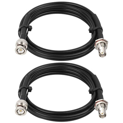 MOOKEERF BNC Cable - 2PCS 50 ohm RG58 BNC Male to Female Coax Cable Bulkhead 4FT Low Loss Antenna Extension Cable for CB Radio/VHF Ham Radio/Wireless Microphone/Antenna/CCTV/Amateur Radio etc. - size: 4FT