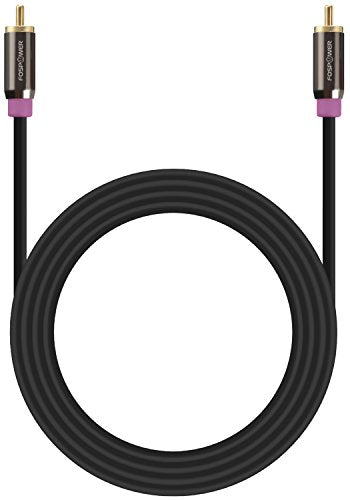 FosPower 15FT RCA Subwoofer Audio Cable S/PDIF 24K Gold Plated Male to Male - size: 15 Feet