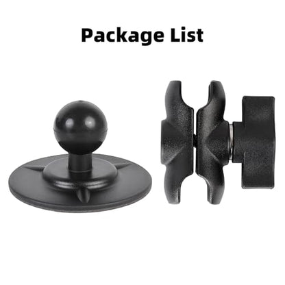 Flex Adhesive 1" Ball Base with Short Double Socket Arm, Compatible with RAM Mounts B Size 1 Inch Ball Components, for Car Motorcycle Phone Mount - style: 1" Ball Adhesive Base with 2.36" Arm