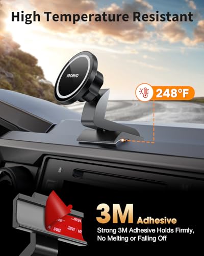 360° Rotating Magnetic Phone Mount for Toyota Tacoma 2016-2023 Dashboard - Secure Hold | Dashboard Phone Holder, Tacoma Phone Mount, Magnetic Car Mount, Toyota Tacoma Accessories - style: Magnetic