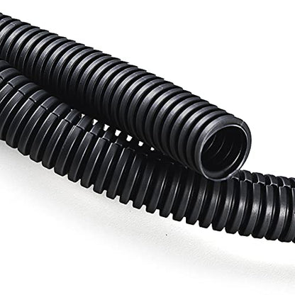 ZhiYo 20FT 3/8" Wire Loom Split Tubing Auto Wire Conduit, Black - color: Black, size: 20FT 3/8"