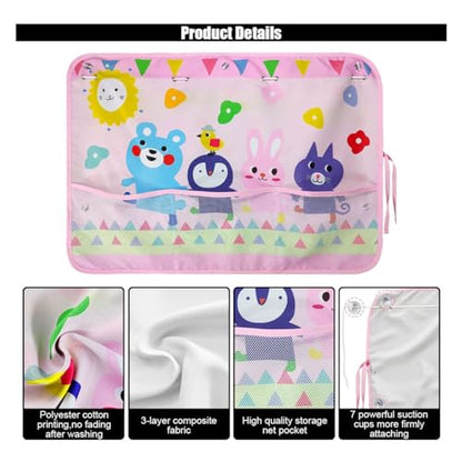 GLSOWEE Car Window Shade for Baby, Blackout Car Window Curtain, Animals - color: Pink-Animals