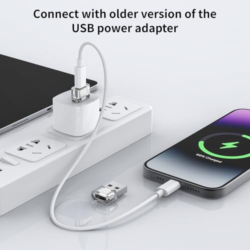 10 Pack USB to USB C Adapter,USB C Female to A Male Charger Converter Compatible with Apple Watch,iPhone 15 14 13 12 Pro Max Plus,Note,iPad 9 10 Air 5 Mini 6,Galaxy Pixel and etc.(Clear) - color: Clear, size: 10PCS