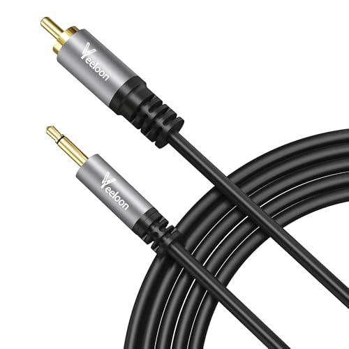 RCA to 3.5mm Mono Aux Audio Adapter Cable 6 FT, 1/8" inch Monaural Male to RCA Male Converter Cord, Gold-Plated Plug for Speakers, Subwoofer,Trigger Cable for Pre-Amp,TV - size: 6FT, style: 1/8 TS to RCA