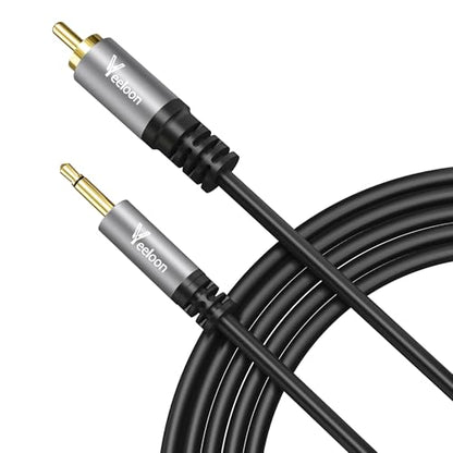 RCA to 3.5mm Mono Aux Audio Adapter Cable 6 FT, 1/8" inch Monaural Male to RCA Male Converter Cord, Gold-Plated Plug for Speakers, Subwoofer,Trigger Cable for Pre-Amp,TV - size: 6FT, style: 1/8 TS to RCA