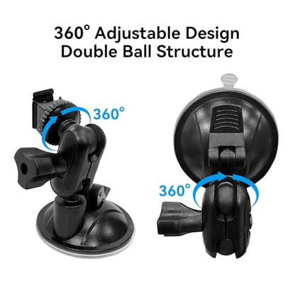 Body Camera Car Suction Cup Holder, Dash Cam Holder for Cars 360° Adjustable Adhere Tightly to the Windshield (Only for Z5 Model)