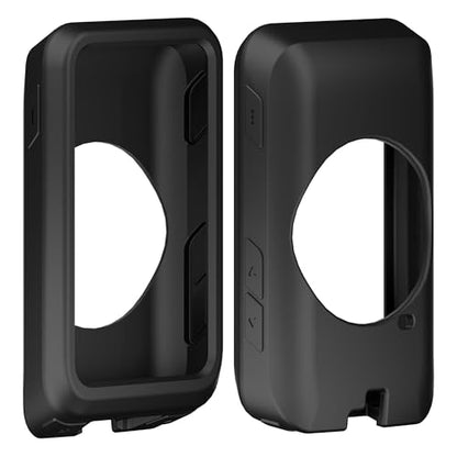 [3-Pack] INNOSURE Premium Silicone Case & Tempered Glass Screen Protector for iGPSPORT BiNavi Air - Cycling GPS Computer Anti-Drop, Durable (Black) - color: BiNavi Air - Glass & Case Black