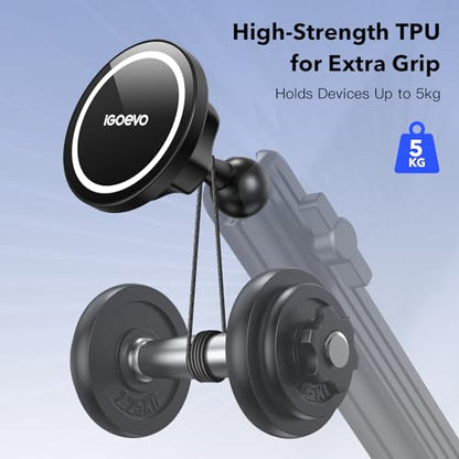 Magnetic Phone Mount with 20mm Ball Base – Ultra-Stable Anti-Slip Magnetic Holder, Compatible with Tackform, Bulletpoint, Elgato 20mm Mounting Systems - size: Magsafe to 20mm ball