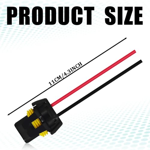 Headlight Connector Plug Fog Light Headlight Wiring Harness Pigtail Sockets Female Adapter Kit for 9005 9006 9012 HB3 HB4, Headlamp Wire Harness Plug Socket Connector for Car Accessories (4PCS) - style: 4PCS