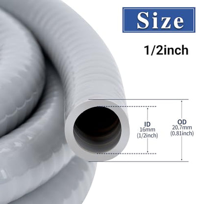 1/2 Inch 50 FT Liquid-Tight Conduit and Connector Kit - style: 1/2 inch-50FT