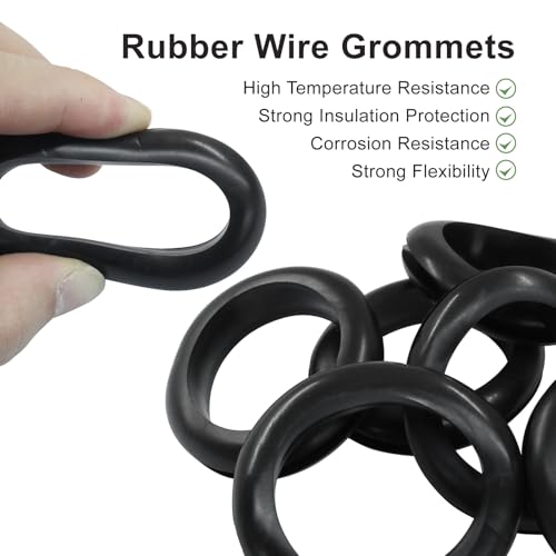 6 Pcs Rubber Grommet, 1-9/16" ID 1-3/4" Hole, Black - color: Black, size: 40mm (1-9/16 inch)-6pcs