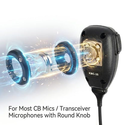 Universal Magnetic CB Radio Microphone Mount, Heavy Duty No-Drill Two-Way Radio Mic Holder Clip with Adhesive and Neodymium Magnet for Car, Truck, RV, Boat for Motorola Kenwood Midland Mic(2Packs) - color: Black