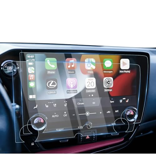 Karltys Upgrade 2 Pack 2026 2025-2022 Lexus NX Screen Protector 14 Inch [No Glare & Fingerprint] for Models NX250 NX350 NX350H NX450h+ Touchscreen Tempered Glass Lexus NX Accessories Screen Cover - size: 2022-2025 Lexus NX 14-Inch