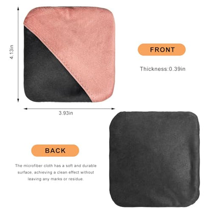 Car Screen Cleaner, Microfiber Dashboard Cleaning Wipes, Vehicle Touch Screen Pad Universal Cleaning Tool for Vehicle Dashboard Display, Car Cleaning Kits (Pink & Gray) - color: Square, Pink & Gray, 1 Pcs