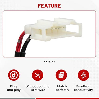 RED WOLF Door Speaker Wiring Harness Connector Plug Replacement for Volkswagen VW 2009-2018 Tiguan, 1999-2019 Golf, 1999-2016 Jetta, 1999-2019 Beetle, 1999-2019 Passat Install Car Speaker Wire Cable